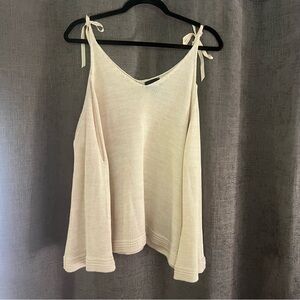 Lumiere cold shoulder knit tie top sweater